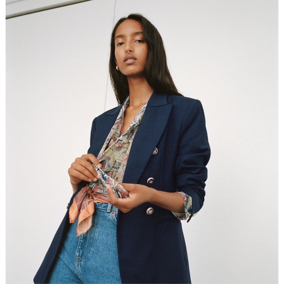 NWT ZARA Double Breasted Balmain Style Blazer S - Picture 3 of 10